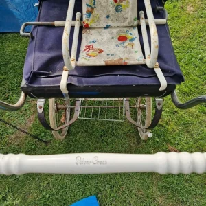 Vintage silver cross dolls pram - Image 5