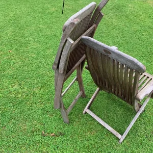 Folding wooden chairs - Image 2