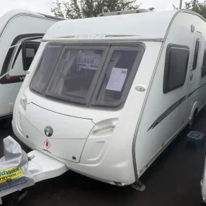 Swift Charisma 555 Fixed Double Bed Side Washroom