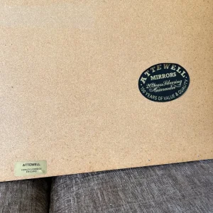 Bevelled Frame Dark Pine Mirror with Gilt Edge - Image 3