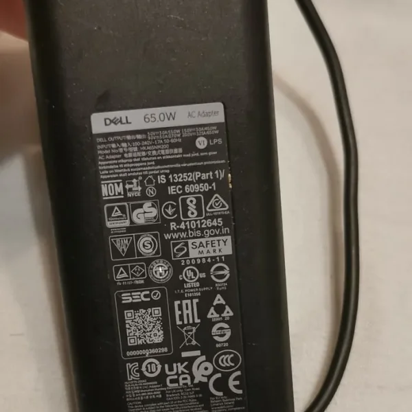 Dell AC adapter charger for laptop type C 65W