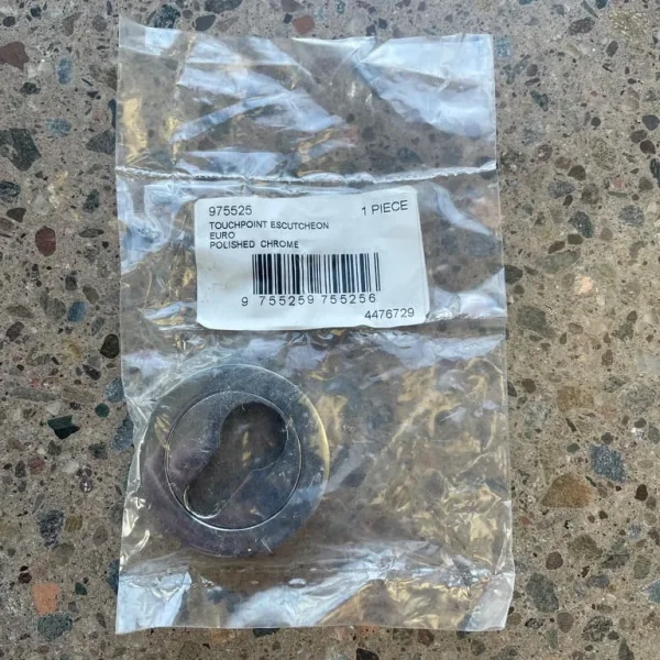 Escutcheon Euro Cylinder 50mm Polished Chrome