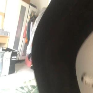 Modern curvy black velvet mirror - Image 2