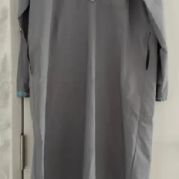 Al Aseel Thobe Light Grey with Hood
