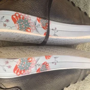 Ted Baker Aariah Women’s Black Leather Floral Low Top Lace Up Trainers uk5 - Image 3