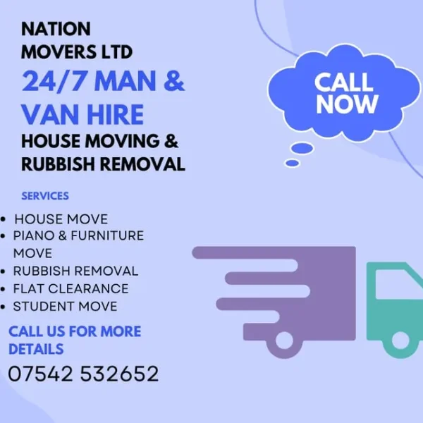 Man and Van House Office Piano Furniture Movers and Waste Removal