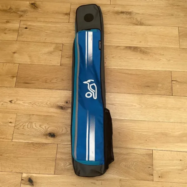 Junior kookaburra hockey stick, bag and shin pads