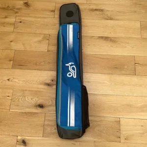 Junior kookaburra hockey stick, bag and shin pads