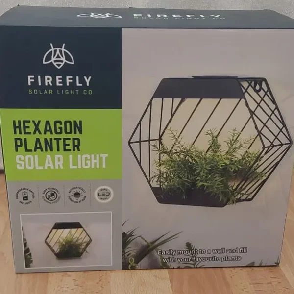Hexagon Planter Solar Light