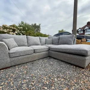 Grey L Shaped Corner Sofa - Image 2