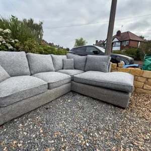 Grey L Shaped Corner Sofa - Image 5