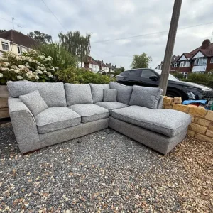 Grey L Shaped Corner Sofa - Image 6