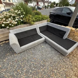 Grey L Shaped Corner Sofa - Image 7