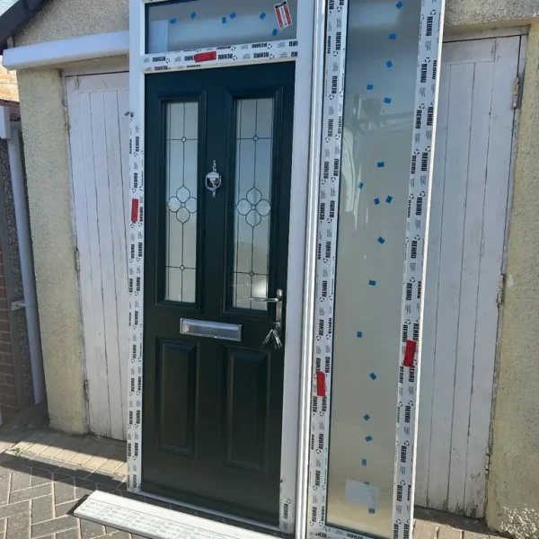 Endurance solid timber core composite door with side screen