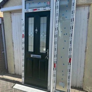 Endurance solid timber core composite door with side screen