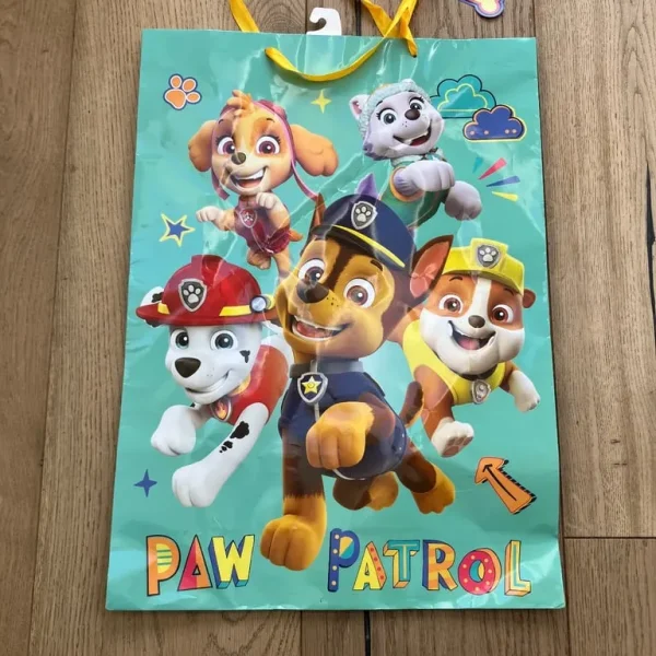 Large paw patrol gift bag