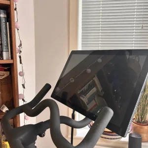 Peloton Exercise Bike with Spin Shoes and Dumbbells - Image 5