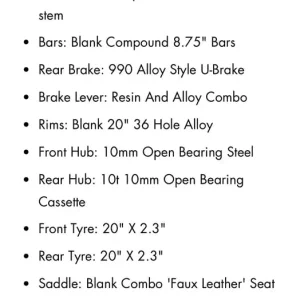 Blank Tyro 20" BMX - Image 6