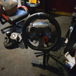 Logitec g29 wheel, pedals, shifter and stand