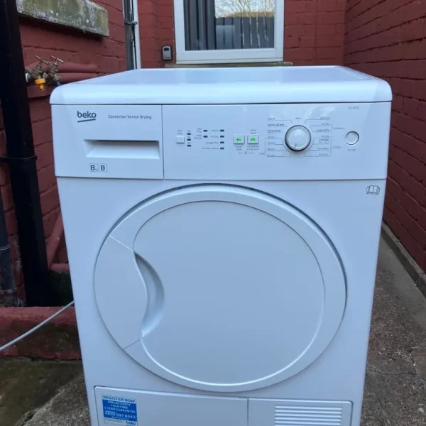 beko 8kg condenser dryer with internal light