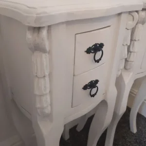 Pair of Refurbished Solid Wood Console Tables - Image 2