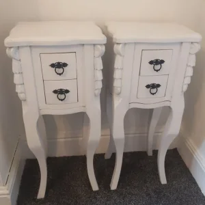 Pair of Refurbished Solid Wood Console Tables