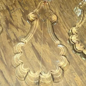 Vintage French cut crystal bell pendant