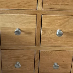 Solid oak chest of 10 drawers with dovetail joints - Image 2