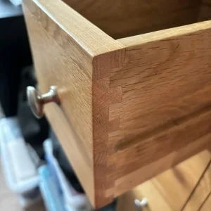 Solid oak chest of 10 drawers with dovetail joints - Image 3