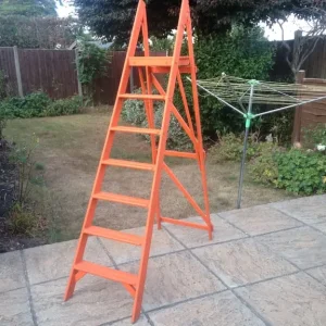 Vintage wooden step ladder steps