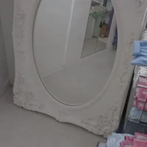 White ornate mirror