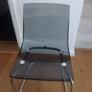 Extendable black dining table with 4 chairs - Image 3