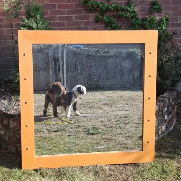 Large oak mirror