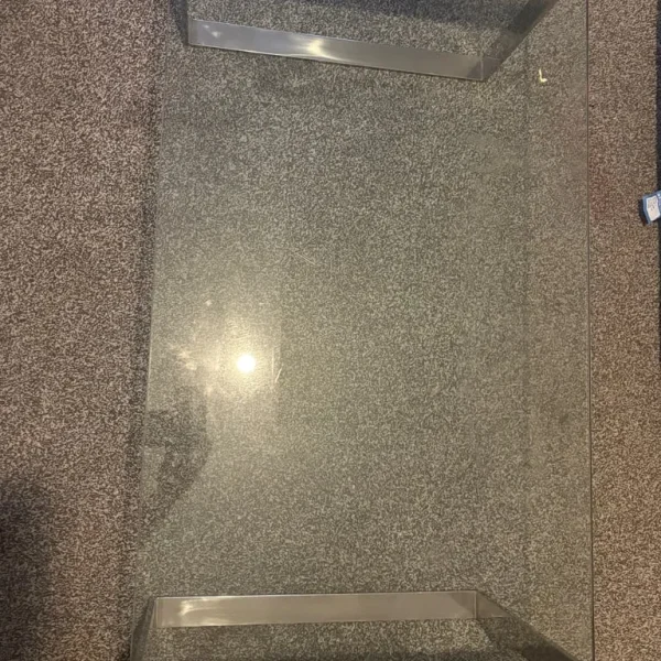 Glass coffee table