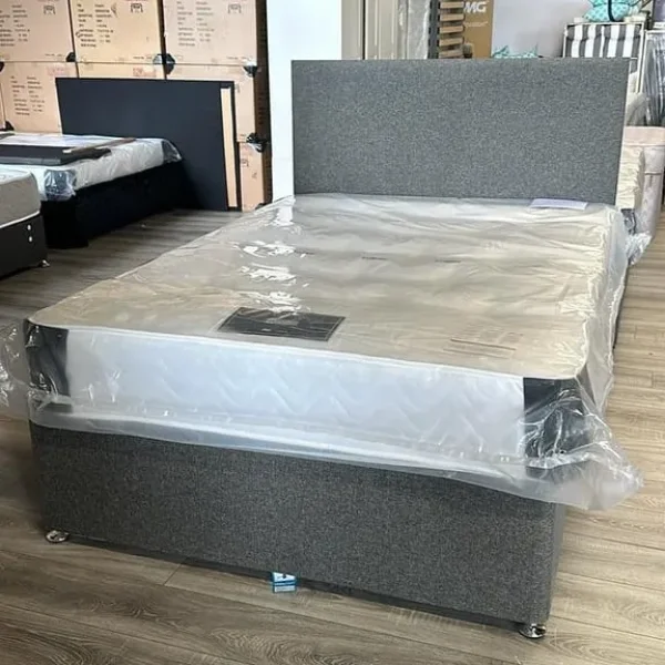 Small double divan bed with mattress