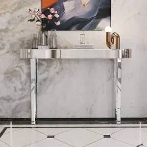 Mirrored glass console table 120cm - Image 2