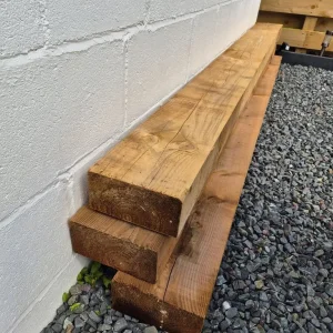 Treated timber sleepers