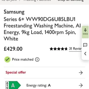 Samsung washing machine - Image 3