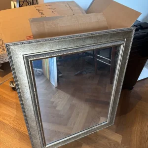 Mirror with gold frame