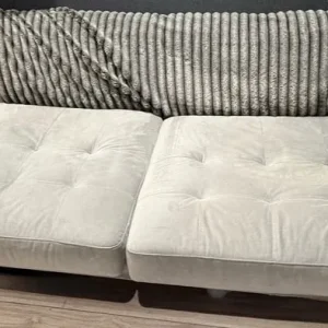 Stylish velvet sofa bed in Steeple Grey - Image 3