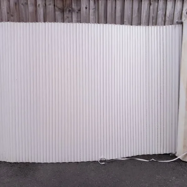 Continental shutter for patio door