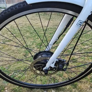 E-Plus Commute Folding Electric Bike – White – 36V – Shimano 7-Speed - Image 5