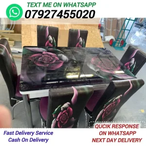 Extended Dining Table with 4 or 6 Chairs - Image 2