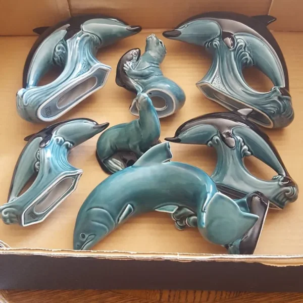 collection of poole pottery sea and animals