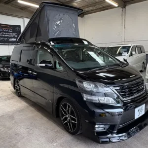 2010 Toyota Vellfire 2.4L Camper Van – 4-Bed, Metallic Black, 42,000 Miles