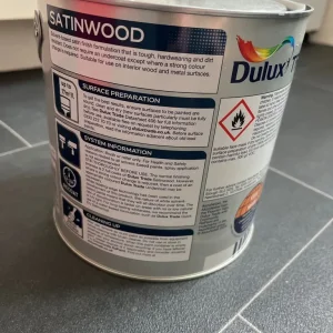 Dulux Trade White Satinwood Paint - Image 3