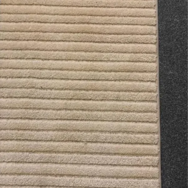 Large Cream Rug with Vertical Stripes