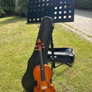 Violin and music stand with cases (no bow)