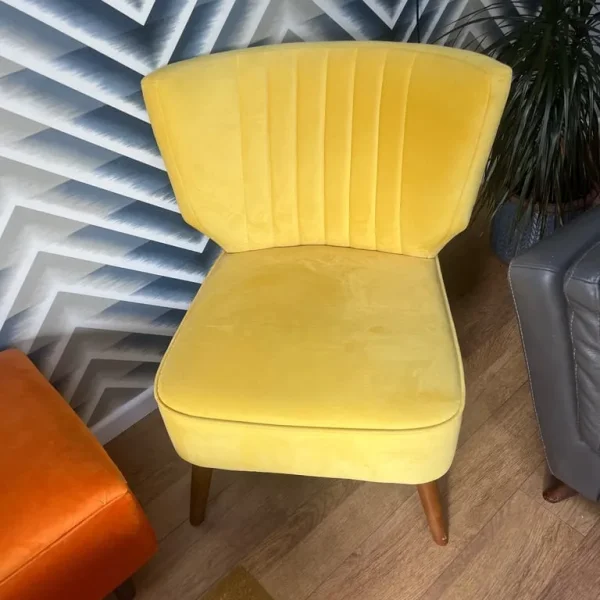 Mustard velvet chair