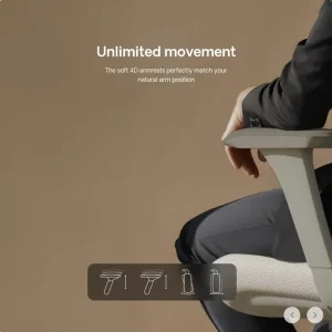 Desktronic SitOne office chair - Light Grey - Image 3